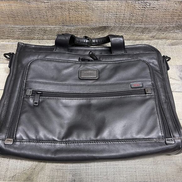 Tumi Other - TUMI Leather Briefcase Laptop Bag Black
